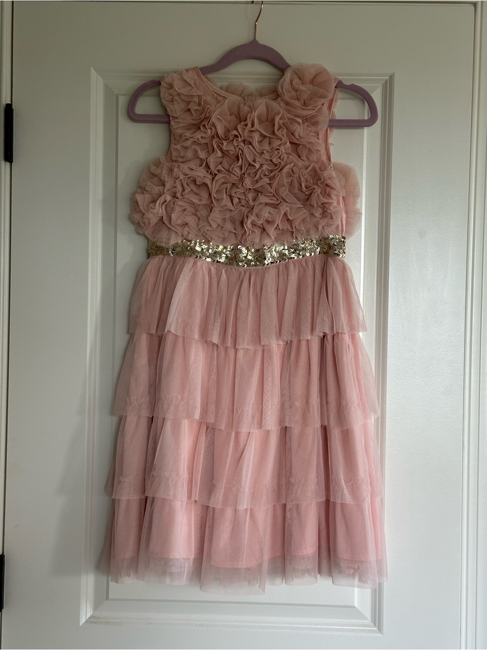 Mini Boden Tulle Tiered Party Dress 9/10 - Picture 2 of 4